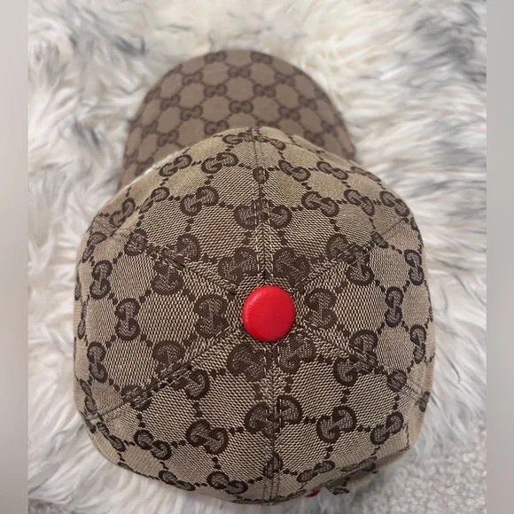 The North Face x Gucci - Brown Monogram Logo Baseball Cap - Size Medium - Picture 5 of 8